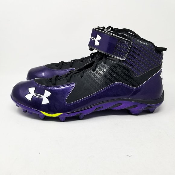 Under Armour Spine Nitro MC Football Cleats Purple - Picture 3 of 12